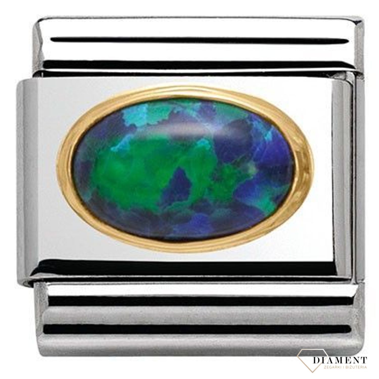 Nomination - Link 18K zawieszka złoto 'Zielony Opal' 030502 26 biżuteria nomination nomination zawieszki nomination baza.jpg